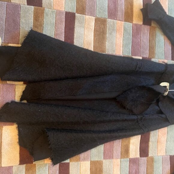 Black, Asymmetrical Coat by LA Designer - Sterling Capricio, Size 6-8 - Picture 8 of 15